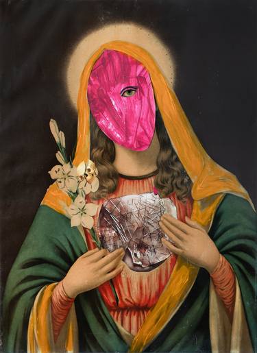 Print of Surrealism Religion Collage by agula swoboda