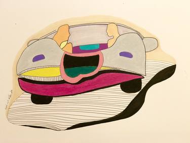 Print of Pop Art Automobile Paintings by Atefeh Namvary