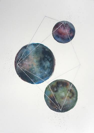 Original Minimalism Outer Space Paintings by Jamie Gray