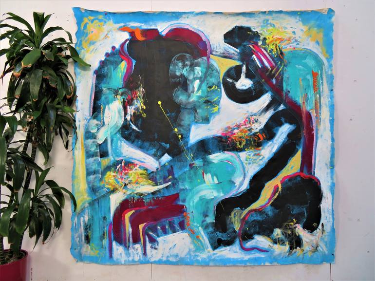 Original Abstract Expressionism Abstract Painting by Victoria Manning