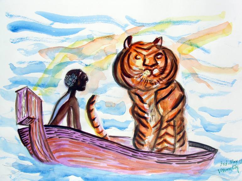 life of pi tiger drawing