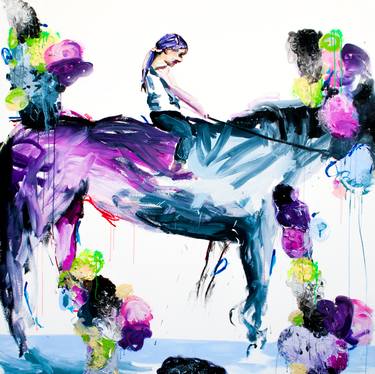 Print of Modern Horse Paintings by marco fabozzi