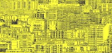 Original Abstract Architecture Mixed Media by Drew Gaffney