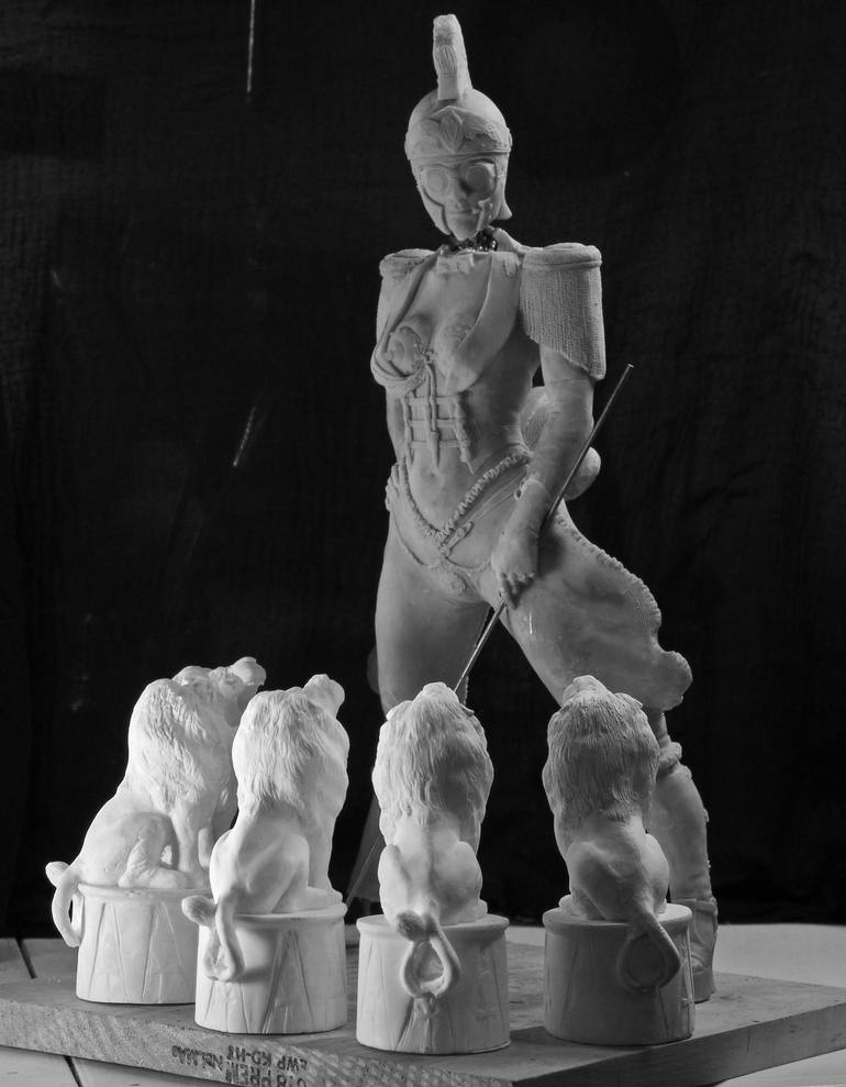 Original Figurative Erotic Sculpture by Vladimir Kozhemiakov