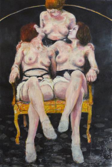 Original Figurative Nude Paintings by Wilfrid Moizan