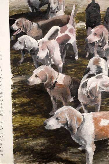 Original Dogs Paintings by Wilfrid Moizan