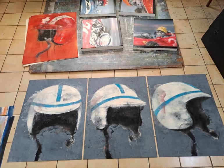 Original Figurative Transportation Painting by Wilfrid Moizan