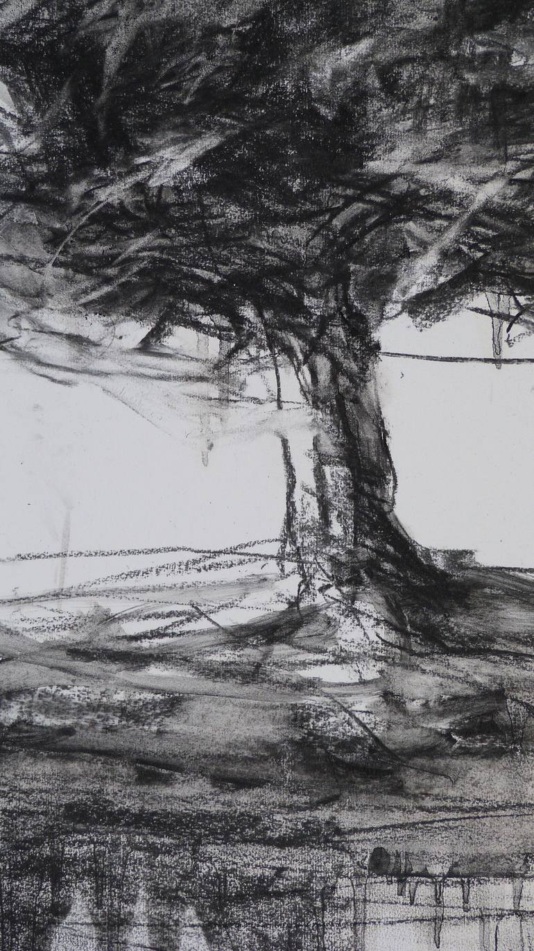 Original Figurative Landscape Drawing by Wilfrid Moizan