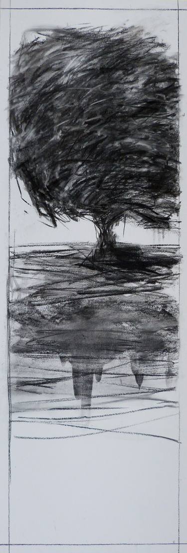 Original Figurative Landscape Drawings by Wilfrid Moizan