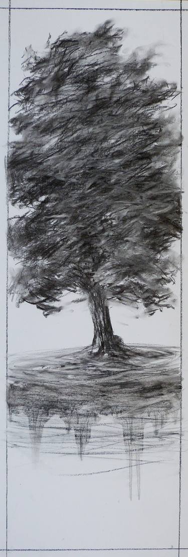 Original Figurative Landscape Drawings by Wilfrid Moizan