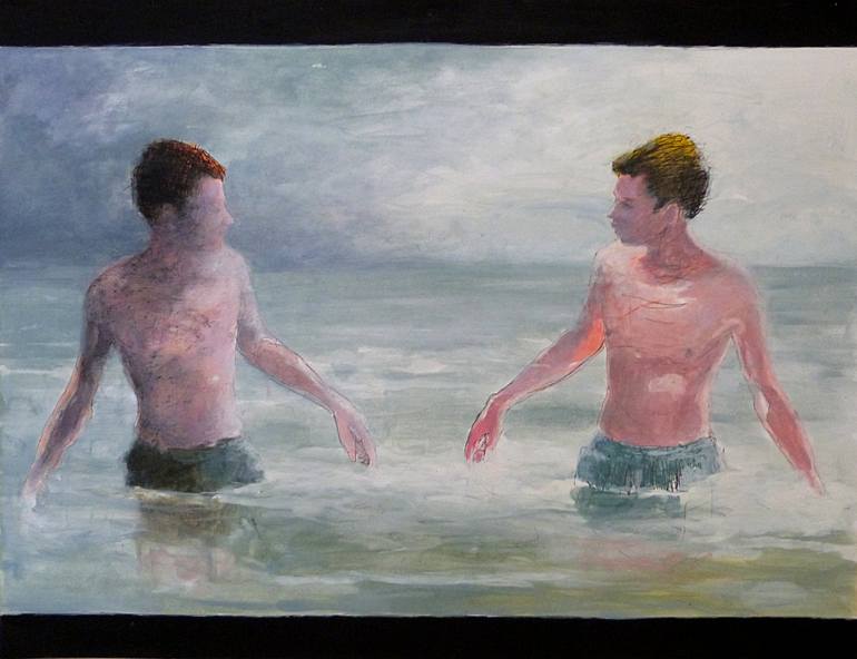 Print of Figurative Seascape Paintings by Wilfrid Moizan