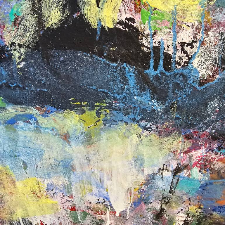 Original Abstract Expressionism Abstract Painting by Anne Marie Gintrand