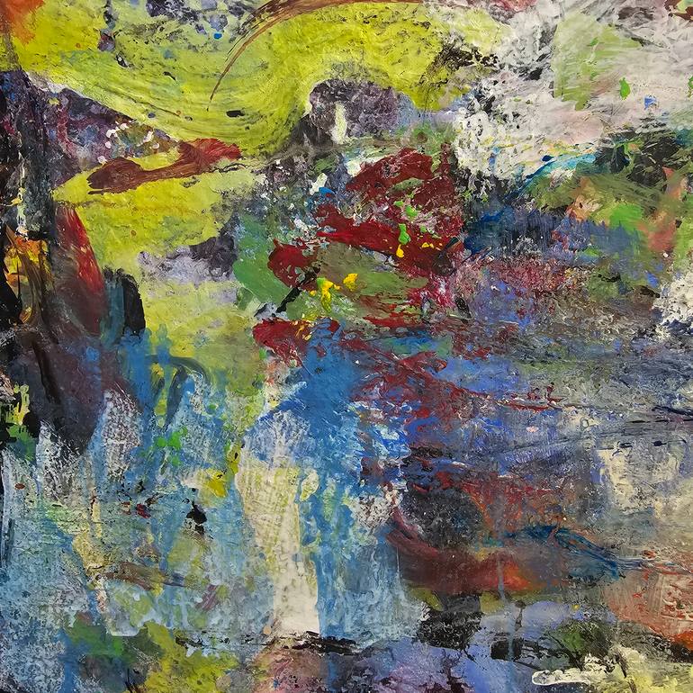 Original Abstract Expressionism Abstract Painting by Anne Marie Gintrand