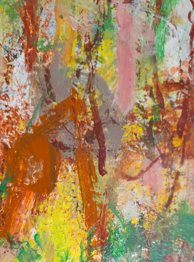 Original Abstract Expressionism Abstract Painting by Anne Marie Gintrand