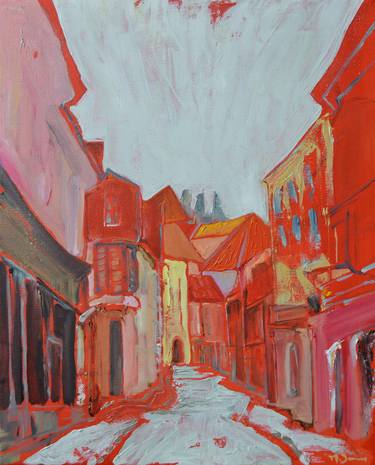 Original Abstract Cities Paintings by Maritta Jones