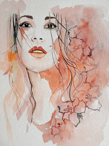 Print of Portraiture Portrait Mixed Media by Maritta Jones