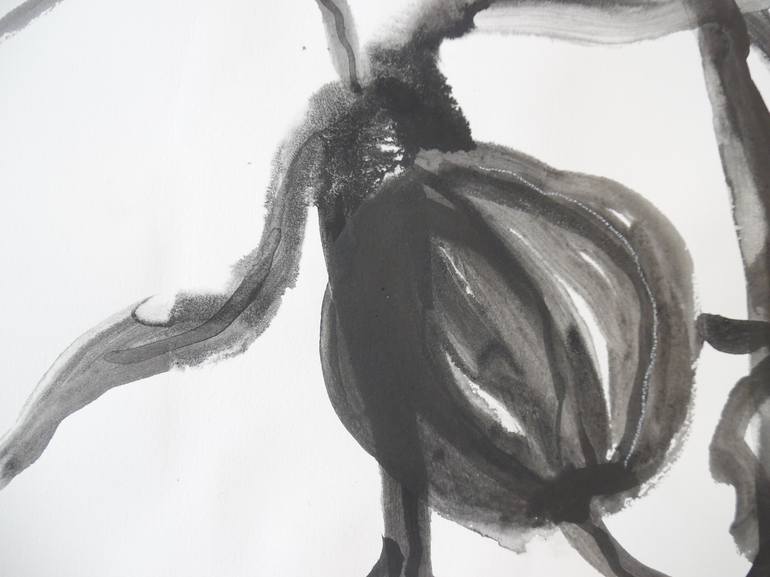 Original Expressionism Floral Drawing by Matilde Zijp