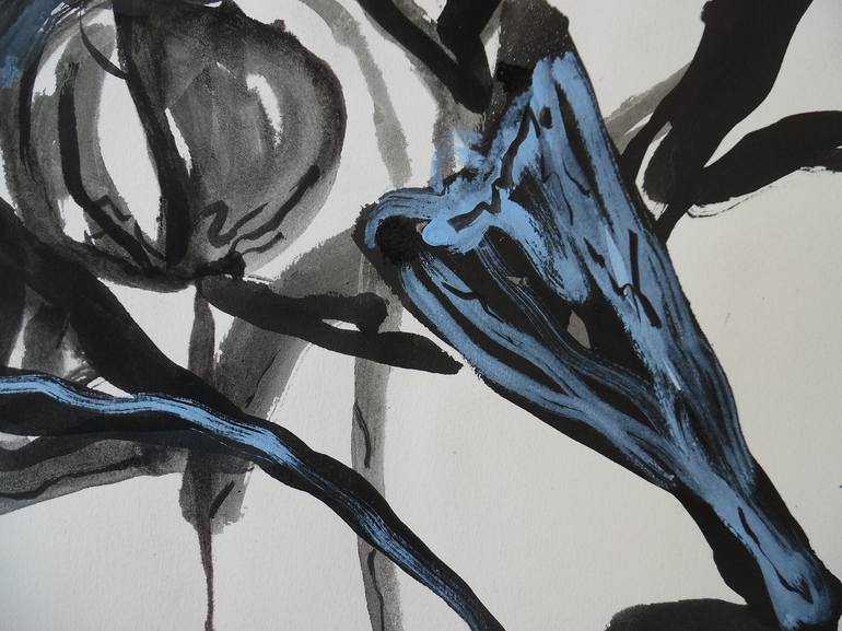 Original Expressionism Floral Drawing by Matilde Zijp