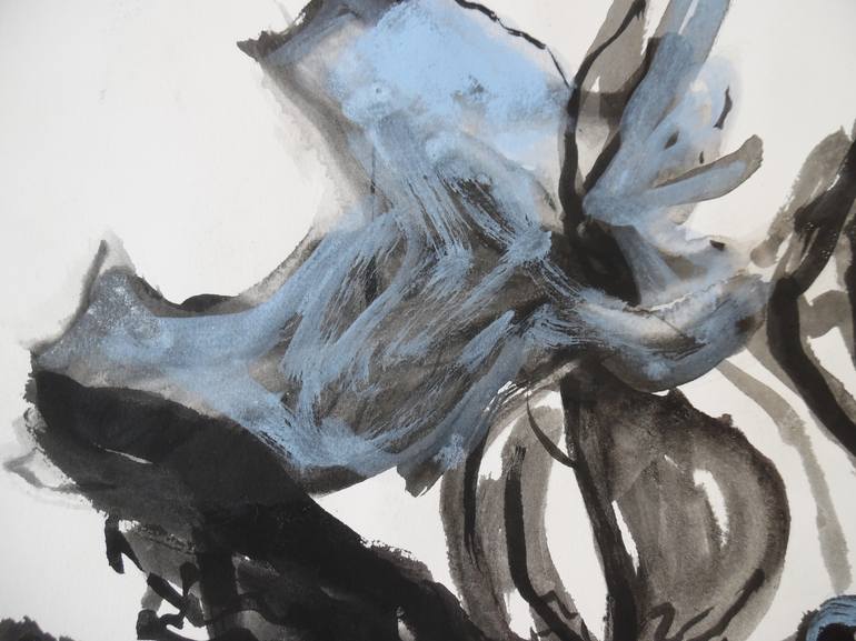 Original Expressionism Floral Drawing by Matilde Zijp