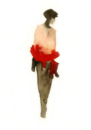 Original Expressionism Nude Printmaking by Shelley Morrow