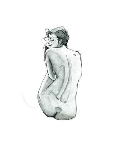 Original Figurative Nude Drawings by Shelley Morrow