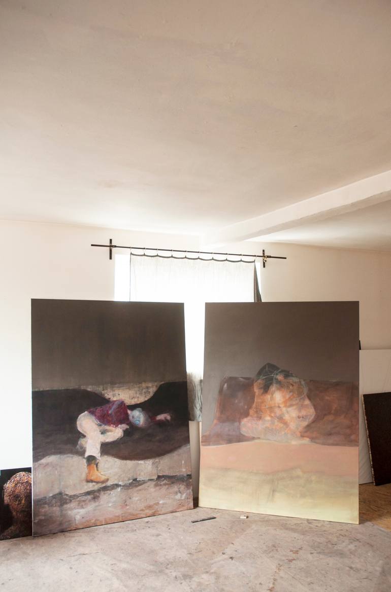 Original Expressionism People Painting by Augustin RăZvan Radu