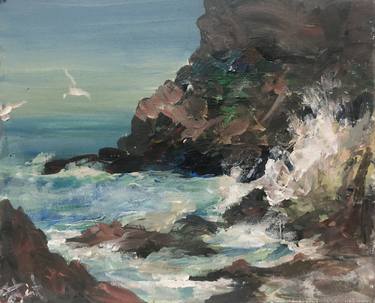 Print of Realism Seascape Paintings by Jeanna DArt