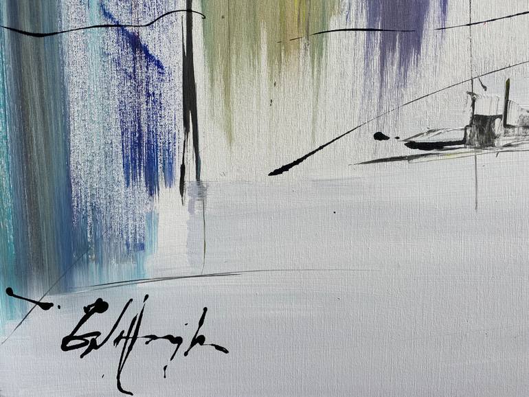 Original Abstract Architecture Painting by Gisela Gaffoglio