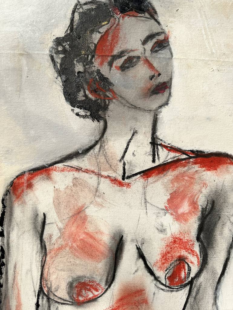 Original Expressionism Nude Painting by Gisela Gaffoglio
