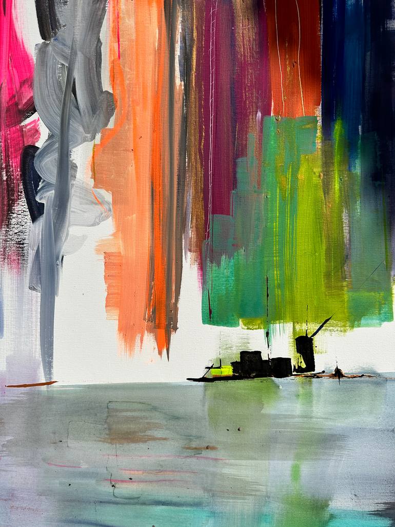 Original Abstract Expressionism Abstract Painting by Gisela Gaffoglio
