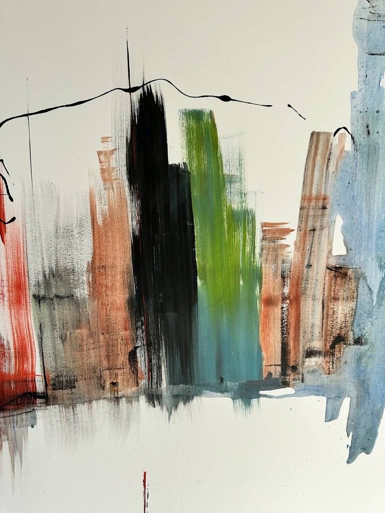 Original Abstract Architecture Painting by Gisela Gaffoglio