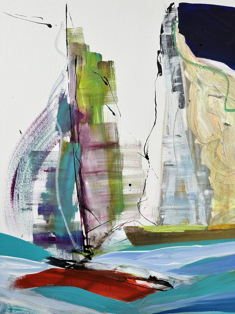 Original Boat Painting by Gisela Gaffoglio