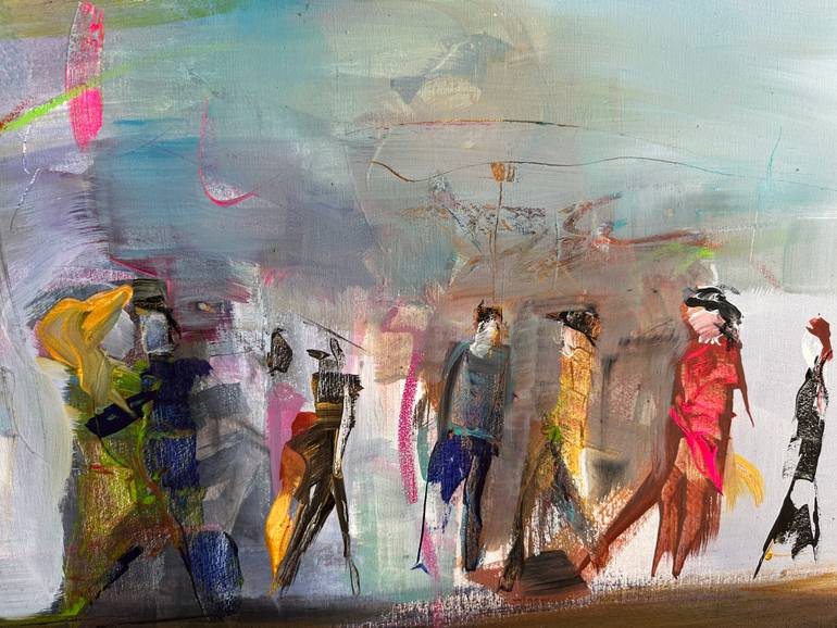 Original Abstract Expressionism Abstract Painting by Gisela Gaffoglio