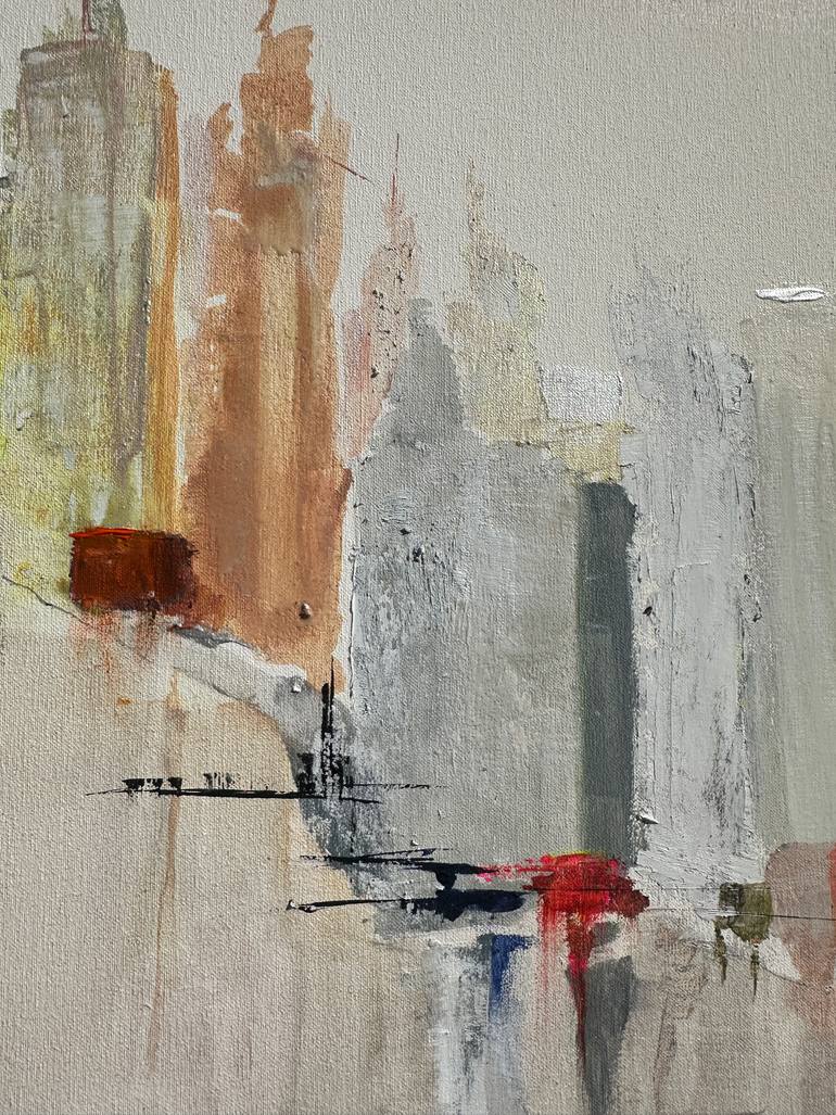 Original Abstract Architecture Painting by Gisela Gaffoglio