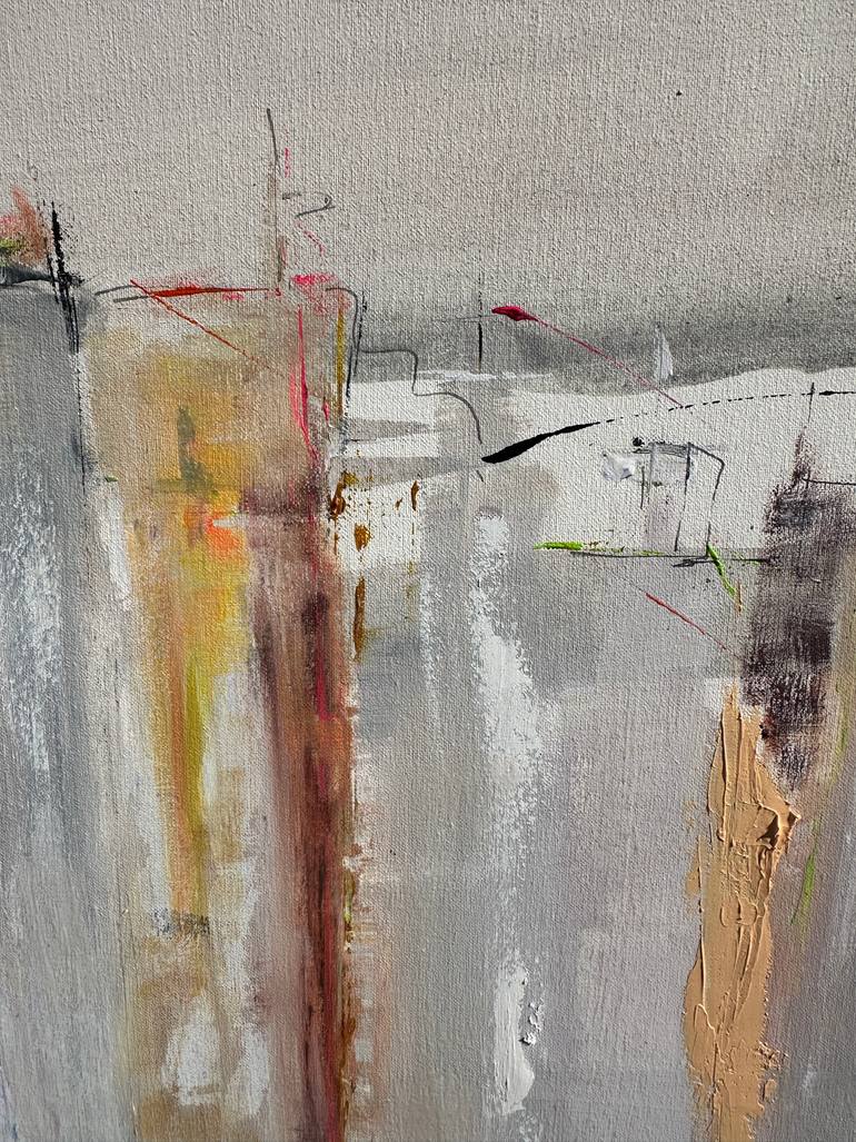 Original Abstract Architecture Painting by Gisela Gaffoglio
