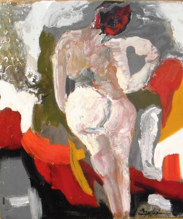 Original Expressionism Nude Paintings by Gisela Gaffoglio