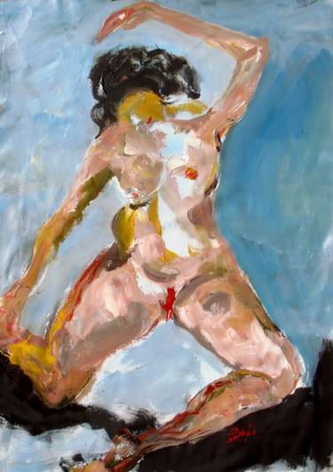 Original Expressionism Nude Paintings by Gisela Gaffoglio
