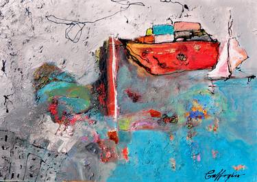 Print of Boat Paintings by Gisela Gaffoglio