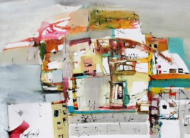 Print of Abstract Architecture Paintings by Gisela Gaffoglio