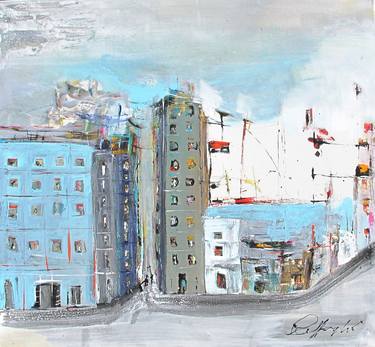 Original Expressionism Architecture Paintings by Gisela Gaffoglio