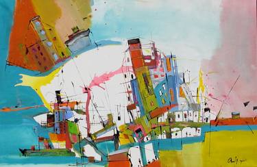 Print of Abstract Architecture Paintings by Gisela Gaffoglio