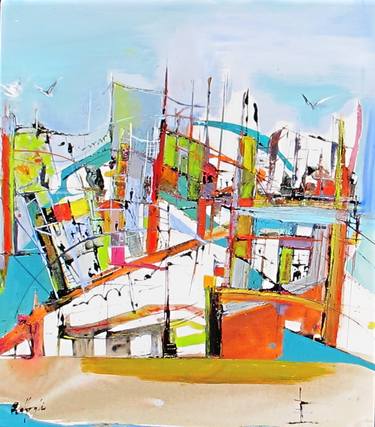 Print of Abstract Architecture Paintings by Gisela Gaffoglio