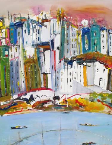 Print of Abstract Architecture Paintings by Gisela Gaffoglio