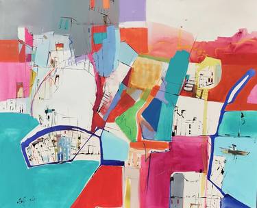 Print of Abstract Expressionism Architecture Paintings by Gisela Gaffoglio