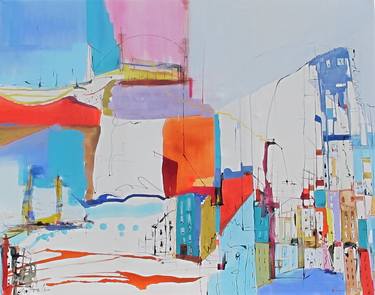 Print of Abstract Architecture Paintings by Gisela Gaffoglio