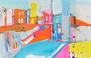 Print of Abstract Architecture Paintings by Gisela Gaffoglio