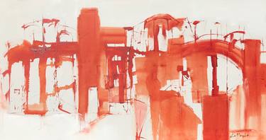 Original Abstract Architecture Paintings by Gisela Gaffoglio