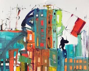 Original Architecture Paintings by Gisela Gaffoglio