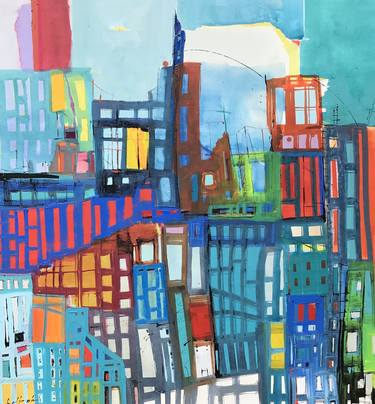 Print of Architecture Paintings by Gisela Gaffoglio