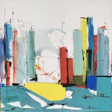 Print of Abstract Architecture Paintings by Gisela Gaffoglio